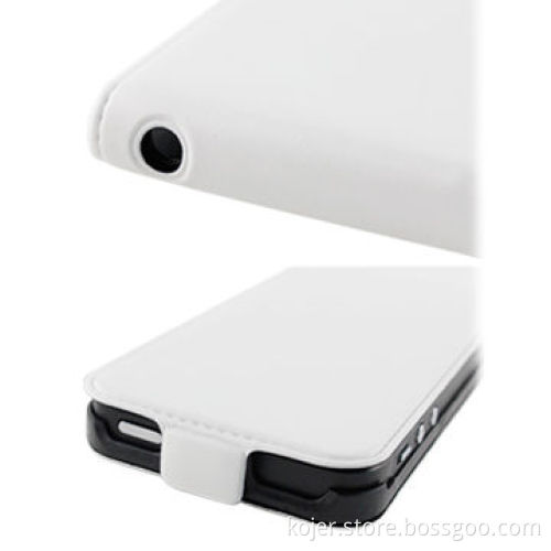 Flip Leather Case for Apple's iPhone 5, with Flip Design and Electronic Embossed Fake Lines